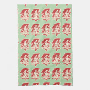 Wizard playing guitar tea towel