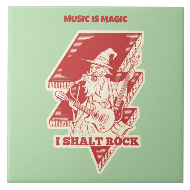 Wizard playing guitar tile (Front)
