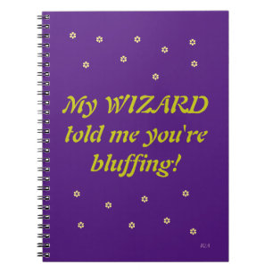 wizard quote spiral photo notebook
