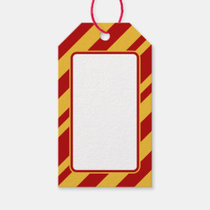 Wizard Red and Gold Blank Gift Tag