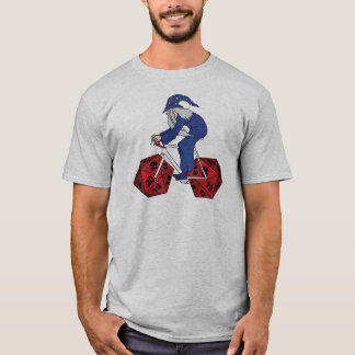 Wizard Riding Bike With 20 Sided Dice Wheels T-Shirt