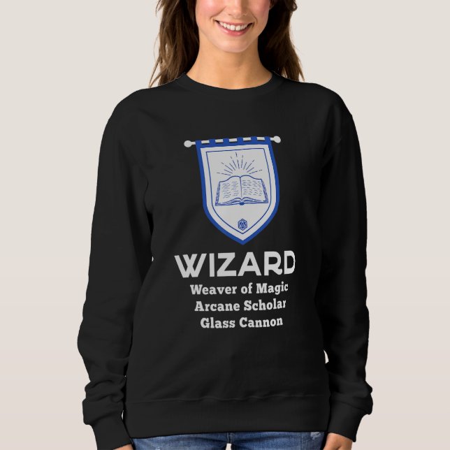 Wizard Rpg Class - Glass Cannon Gaming Sweatshirt (Front)