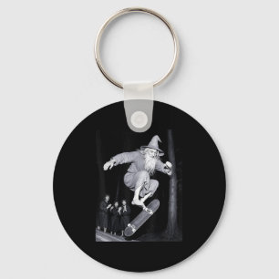 Wizard Skateboarding Funny Meme Skater Halloween G Key Ring
