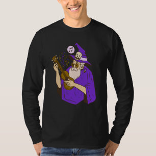 wizard ukulele witch music playing guitar T-Shirt