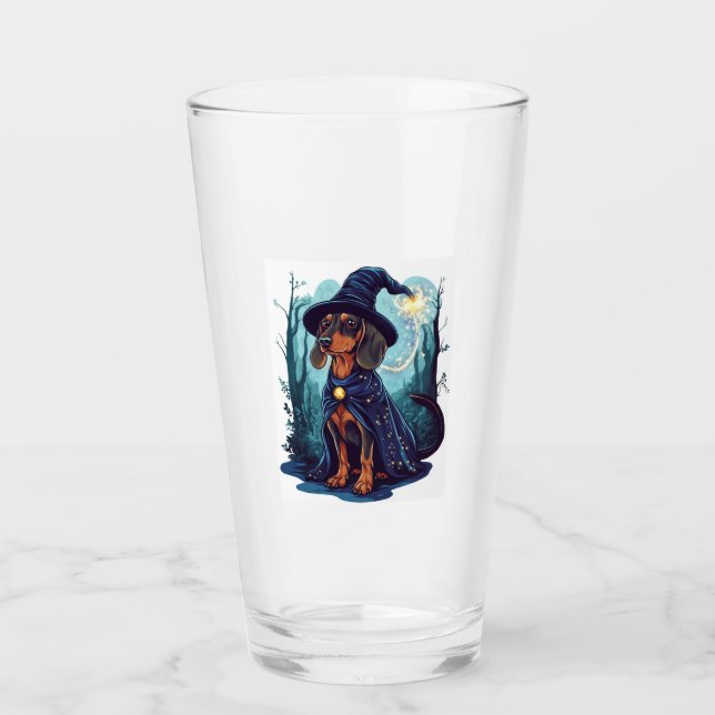 Wizard Wiener � Magical Dachshund Glass (Front)