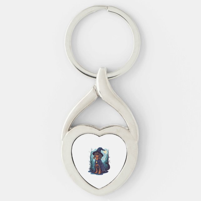 Wizard Wiener � Magical Dachshund Key Ring (Front)