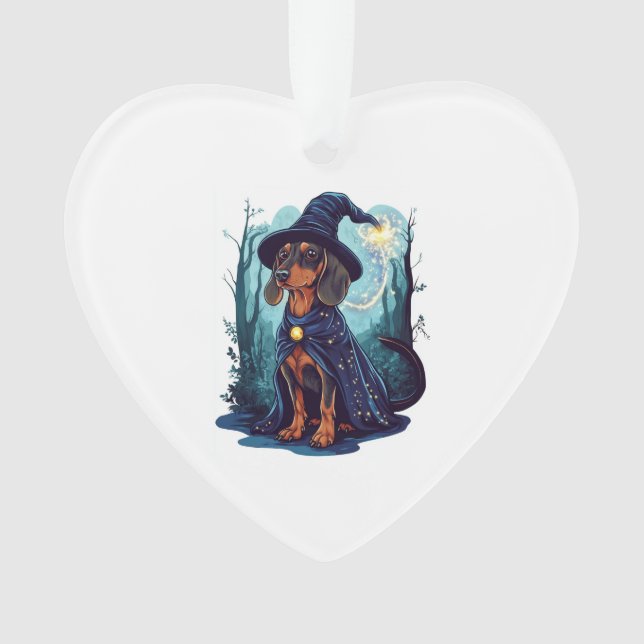 Wizard Wiener � Magical Dachshund Ornament (Front)