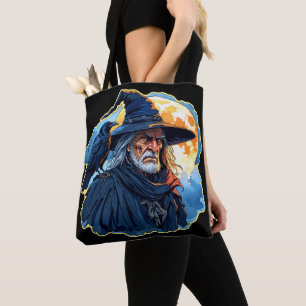 Wizard with a Raven - Halloween Fan Fun 1 Tote Bag