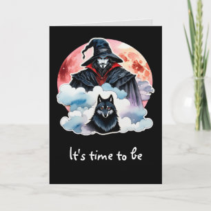 Wizard with a Wolf - Halloween Fan Fun 1 Card