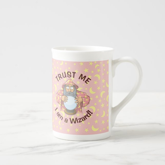 Wizard with Ball Bone China Mug (Right)