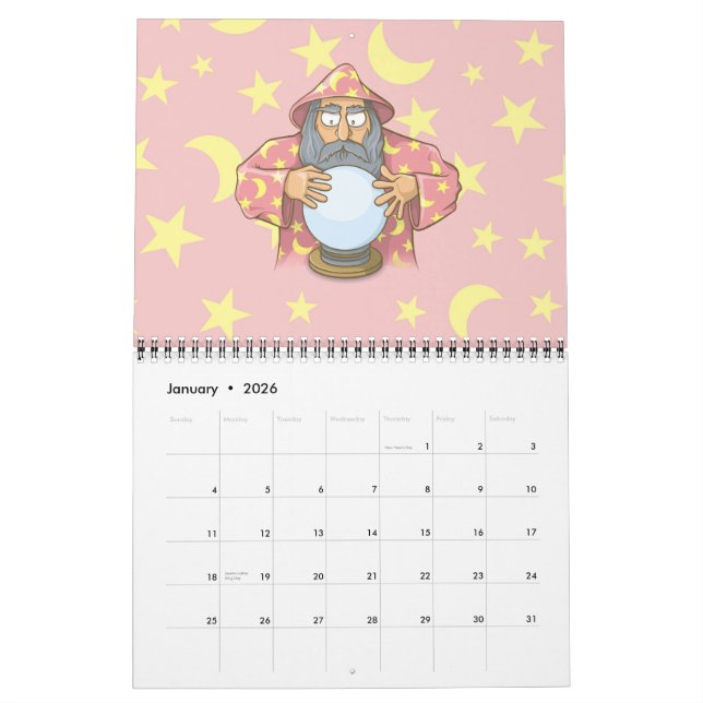 Wizard with Ball Calendar (Jan 2026)