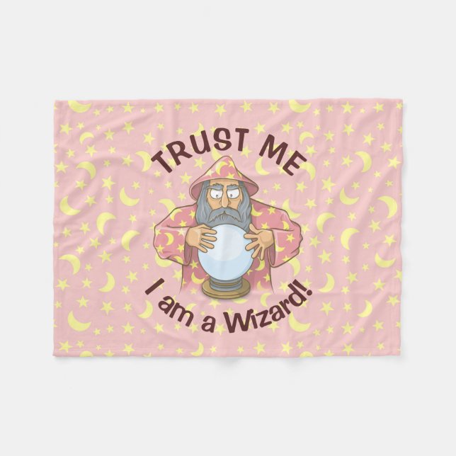 Wizard with Ball Fleece Blanket (Front (Horizontal))