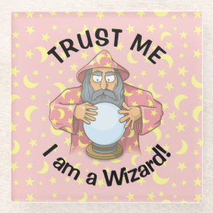 Wizard with Ball Glass Coaster