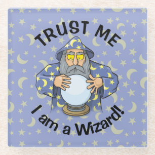 Wizard with Ball Glass Coaster