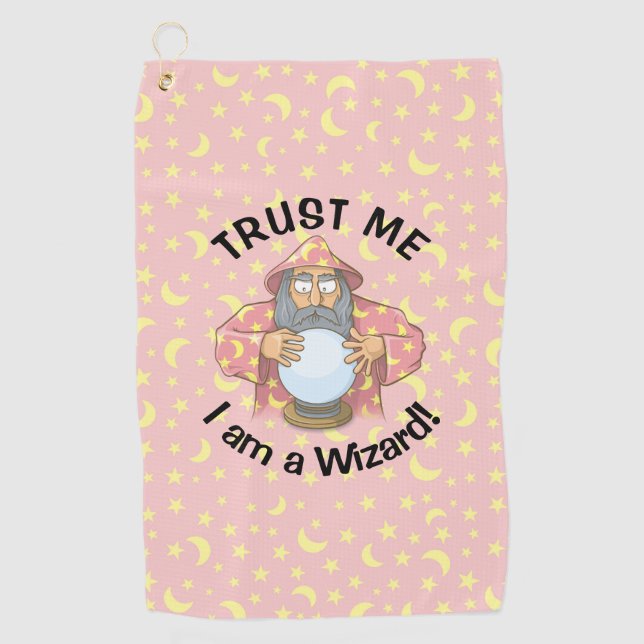 Wizard with Ball Golf Towel (Front)