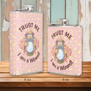 Wizard with Ball Hip Flask