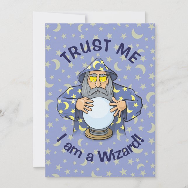 Wizard with Ball Invitation (Front)