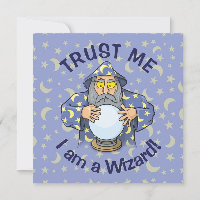 Wizard with Ball Invitation (Front)