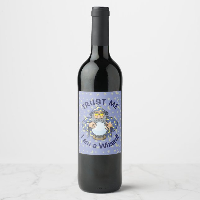 Wizard with Ball Wine Label (Front)