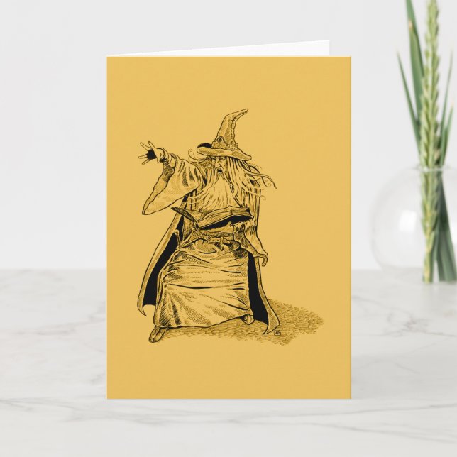 wizard with pointed hat  card (Front)