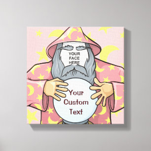 Wizard with your face canvas print