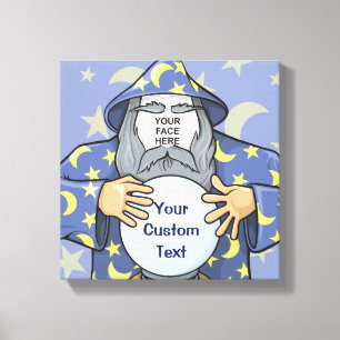 Wizard with your face canvas print