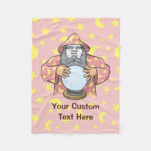 Wizard with your face fleece blanket