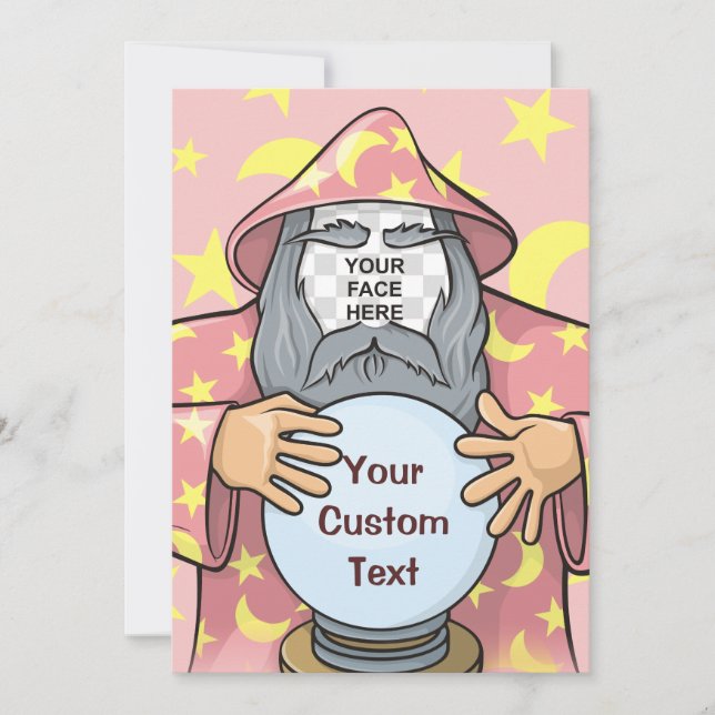 Wizard with your face invitation (Front)