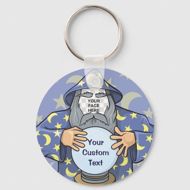 Wizard with your face key ring (Front)