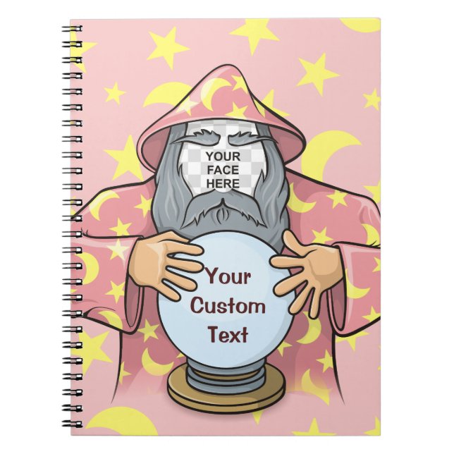 Wizard with your face spiral notebook (Front)