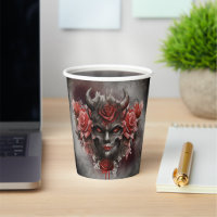 Wizardry | Dark Horned Demon with Glowing Red Eyes