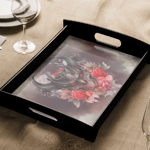 Wizardry   Red Eyed Smoky Demon Beast with Roses Tissue Paper