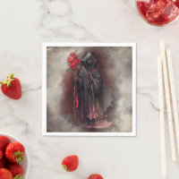 Wizardry | Shadowy Dark Witch Glowing Red Eyes