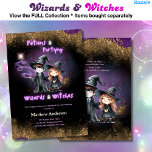 Wizards and Witches Son's Daughters Birthday Magic<br><div class="desc">Whimsical and magical Wizard and Witches fun kid's birthday event partyware. Text templates Both sides. View the collection for matching items to make this event wonderfully magical.</div>