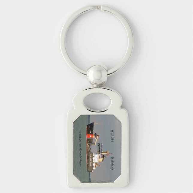 WLB 214 Hollyhock metal key chain (Front)