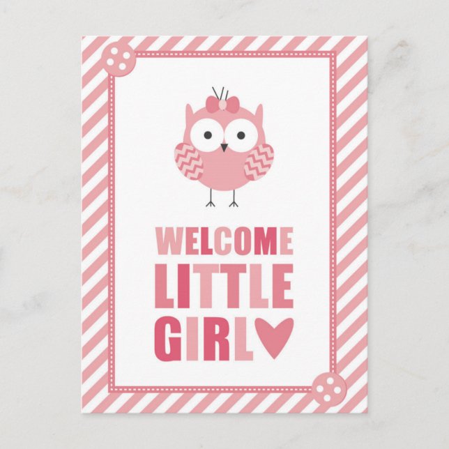 WLCOME LITTLE GIRL POSTCARD (Front)