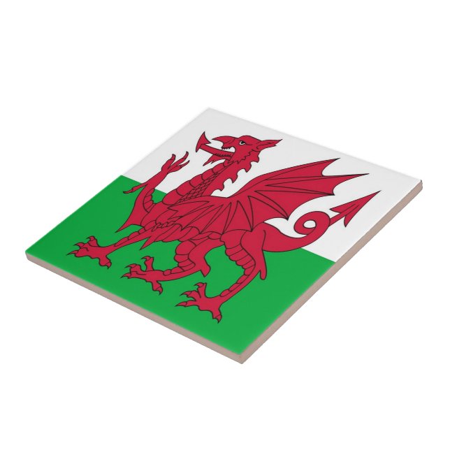 WLS001 FLAG welsh WALES, Tile (Side)