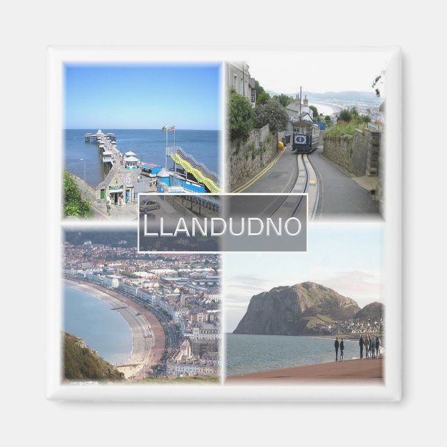 WLS006 LLANDUDNO, Wales, Fridge Magnet (Front)
