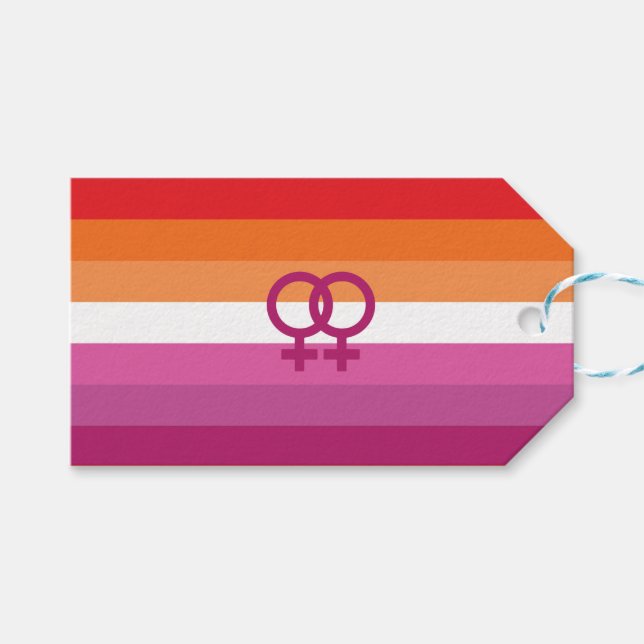 WLW Lesbian Pride Flag Gift Tags (Front (Horizontal))