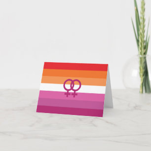 WLW Lesbian Pride Flag Holiday Card