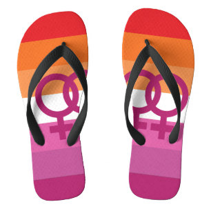 WLW Lesbian Pride Flag Jandals