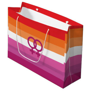 WLW Lesbian Pride Flag Large Gift Bag