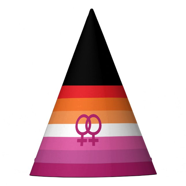 WLW Lesbian Pride Flag Party Hat (Front)