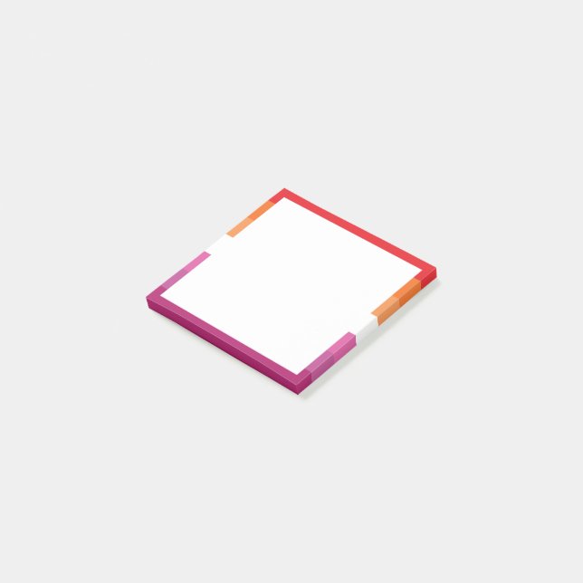 WLW Lesbian Pride Flag Post-it Notes (Angled)