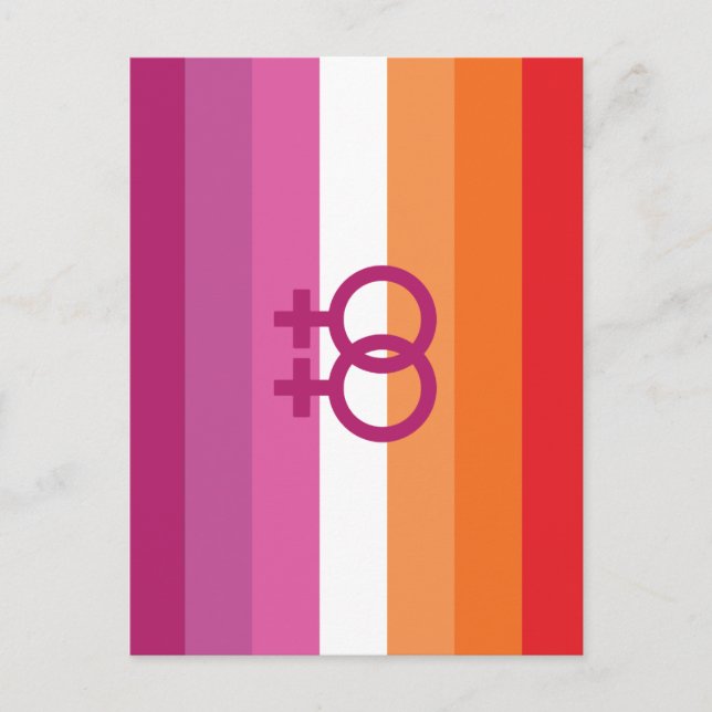 WLW Lesbian Pride Flag Postcard (Front)