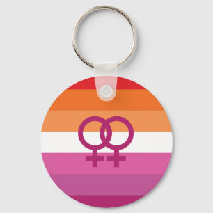 WLW Lesbian Pride Flag (Sunset) Key Ring