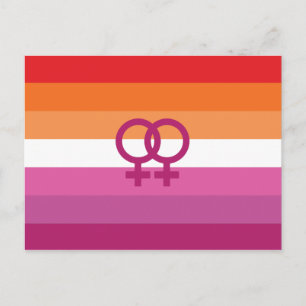 WLW Lesbian Pride Flag (Sunset) Postcard