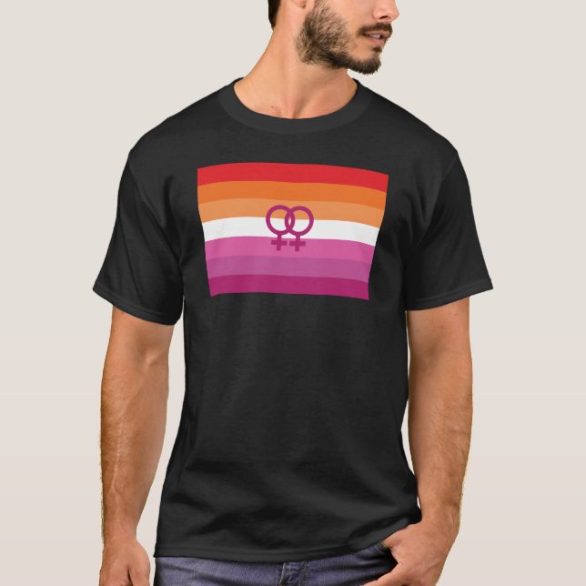 WLW Lesbian Pride Flag (Sunset) T-Shirt (Front)