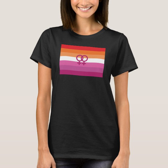 WLW Lesbian Pride Flag (Sunset) T-Shirt (Front)
