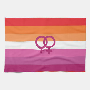 WLW Lesbian Pride Flag Tea Towel